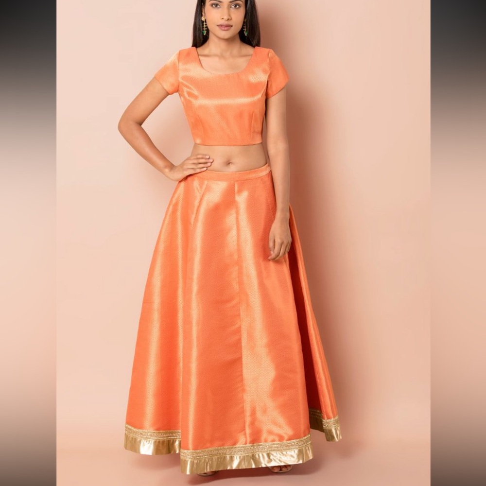 Peach Lehenga and Blouse
